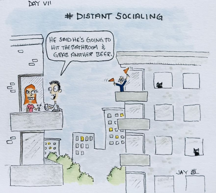 I Illustrated Each Day Of Quarantine With My Wife And A Cat (20 Pics) I Illustrated Each Day Of Quarantine With My Wife And A Cat (20 Pics)