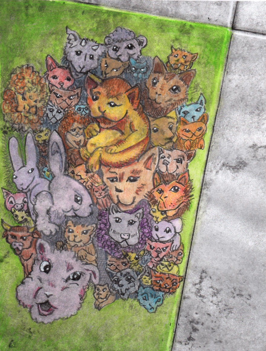 Quirky Drawings Inspired By My Shower Tiles. Quirky Drawings Inspired By My Shower Tiles.