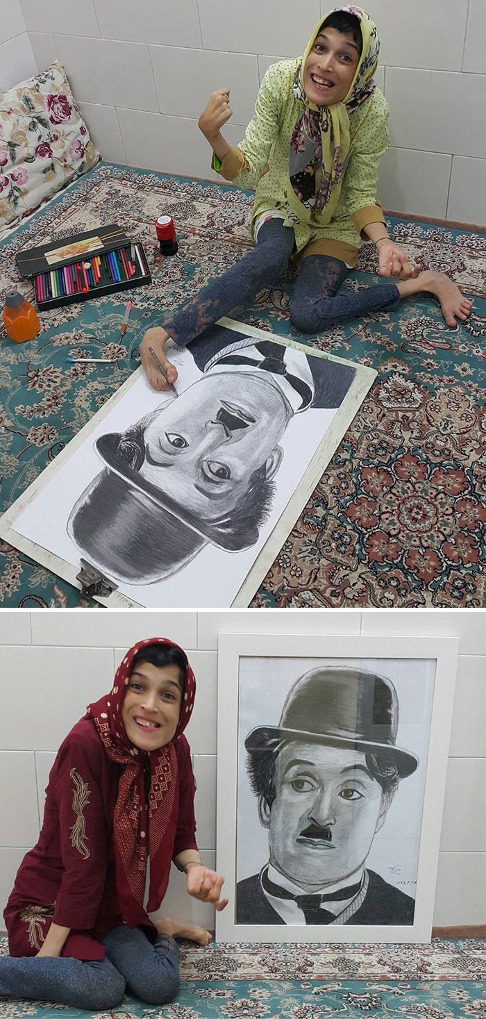 Disabled-Iranian-Artist-Draws-With-Feet-Fatemeh-Hammami-Nasrabadi