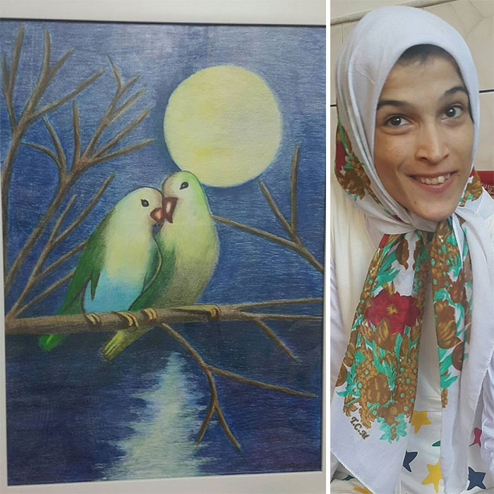 Disabled-Iranian-Artist-Draws-With-Feet-Fatemeh-Hammami-Nasrabadi