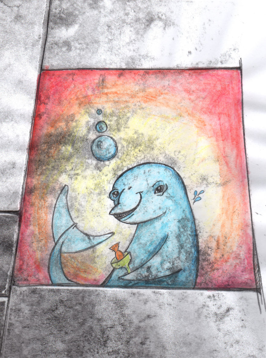 Quirky Drawings Inspired By My Shower Tiles. Quirky Drawings Inspired By My Shower Tiles.