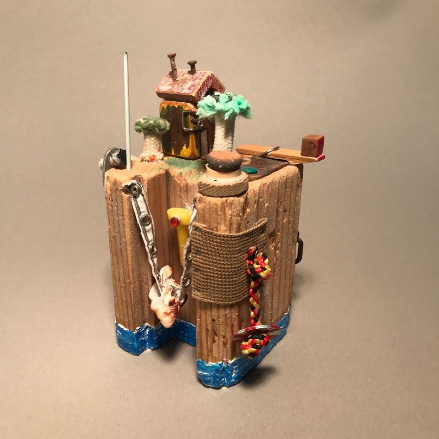 I Created These Miniatures From Beach Trash
