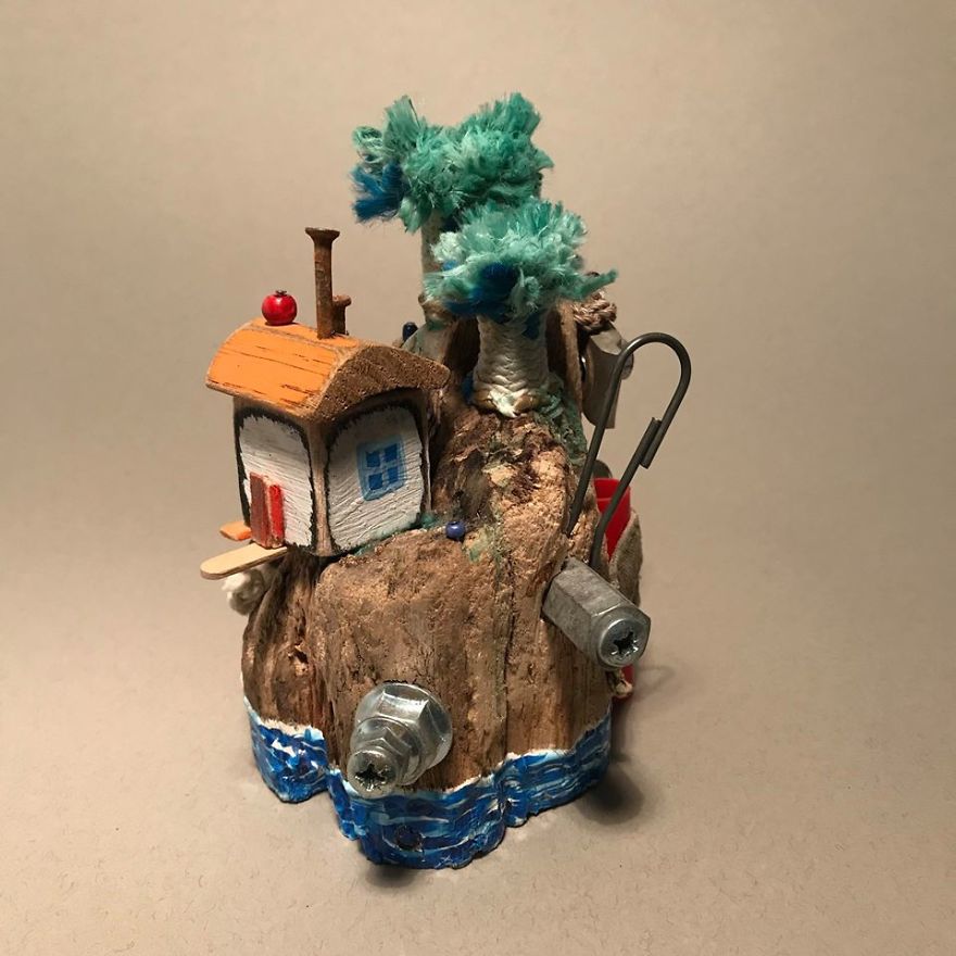 I Created These Miniatures From Beach Trash