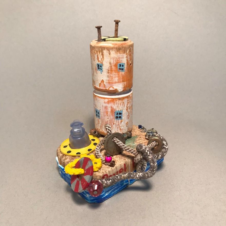 I Created These Miniatures From Beach Trash