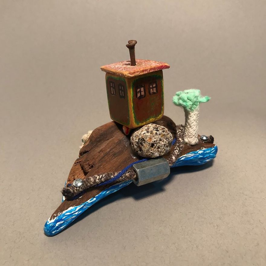 I Created These Miniatures From Beach Trash