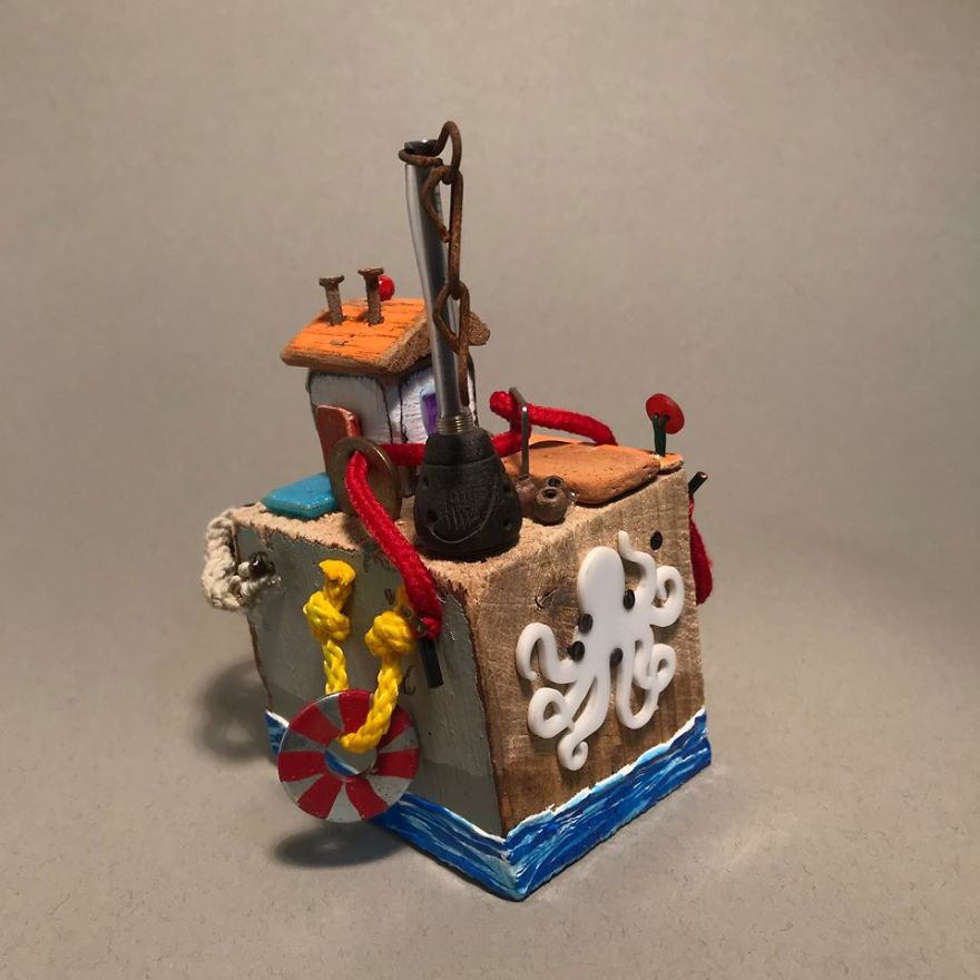 I Created These Miniatures From Beach Trash