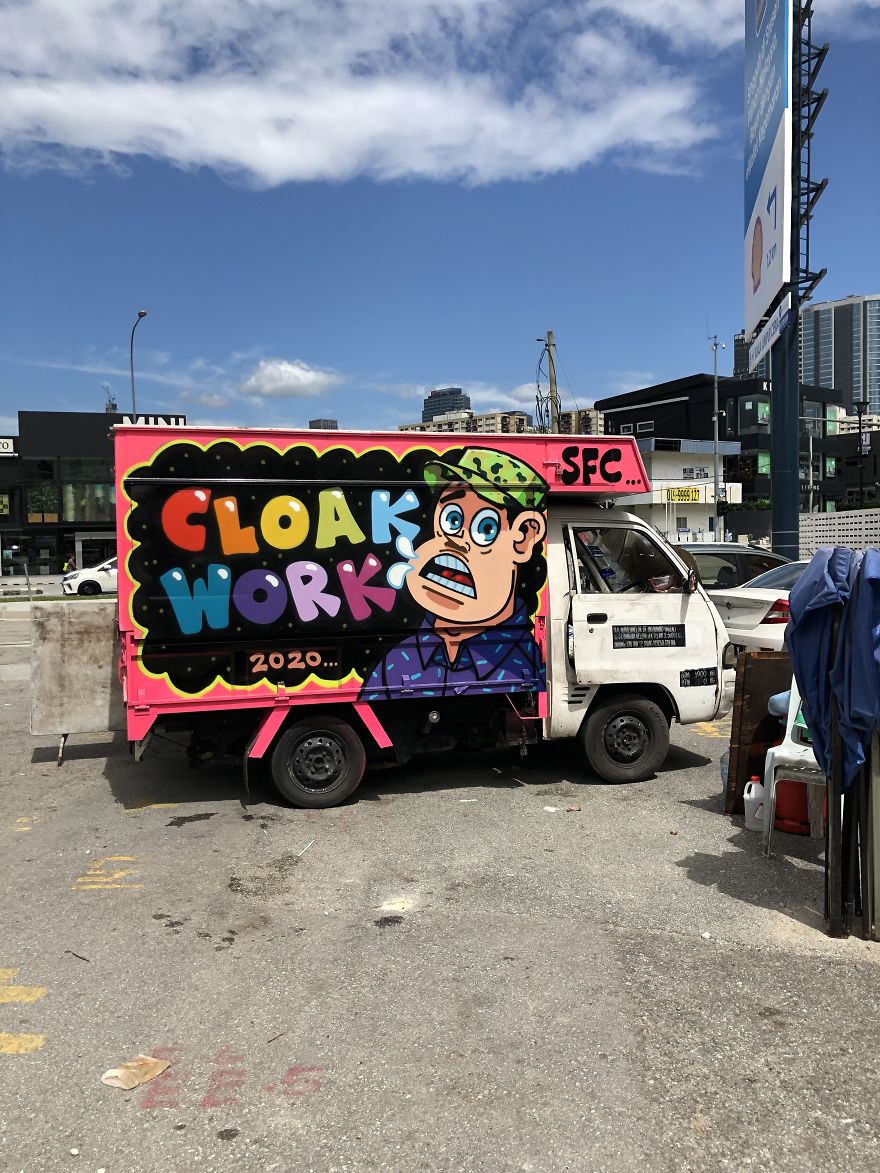I Decorated Food Trucks With Colorful Graffiti