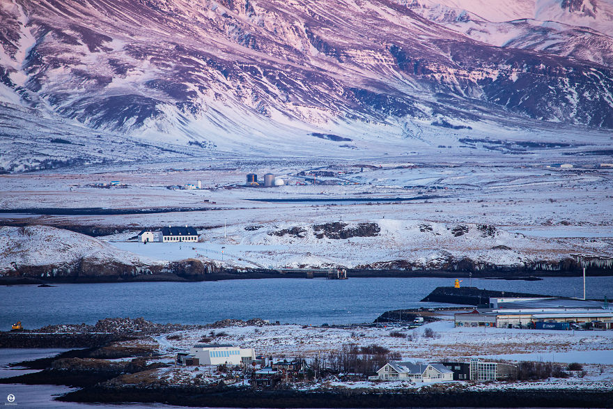 Texture Of The Mt. Esja In The Winter Sun - Reykjavik, View From The Hallgrímskirkja​​​​​​​