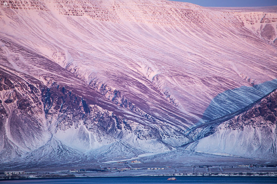 Texture Of The Mt. Esja In The Winter Sun - Reykjavik, View From The Hallgrímskirkja​​​​​​​