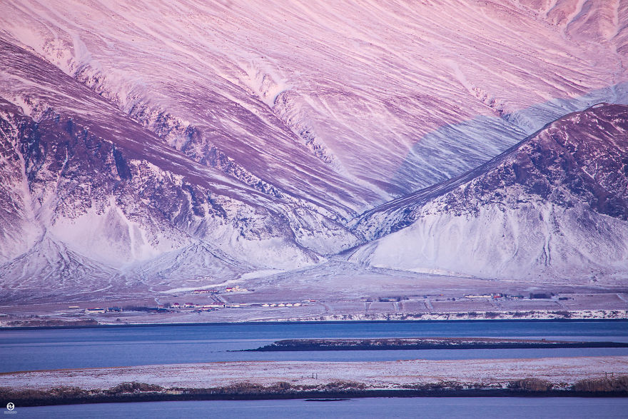 Texture Of The Mt. Esja In The Winter Sun - Reykjavik, View From The Hallgrímskirkja​​​​​​​