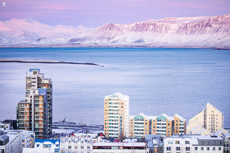 Texture Of The Mt. Esja In The Winter Sun - Reykjavik, View From The Hallgrímskirkja​​​​​​​
