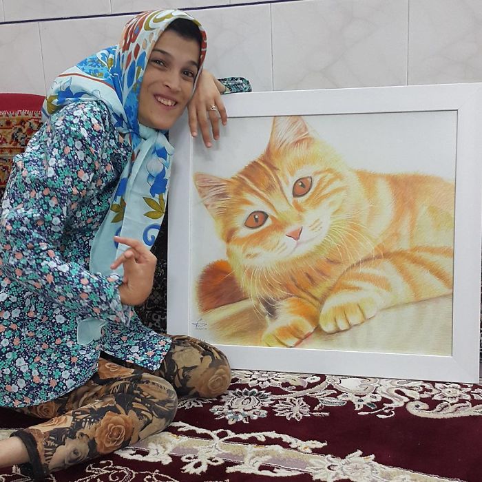 Disabled-Iranian-Artist-Draws-With-Feet-Fatemeh-Hammami-Nasrabadi