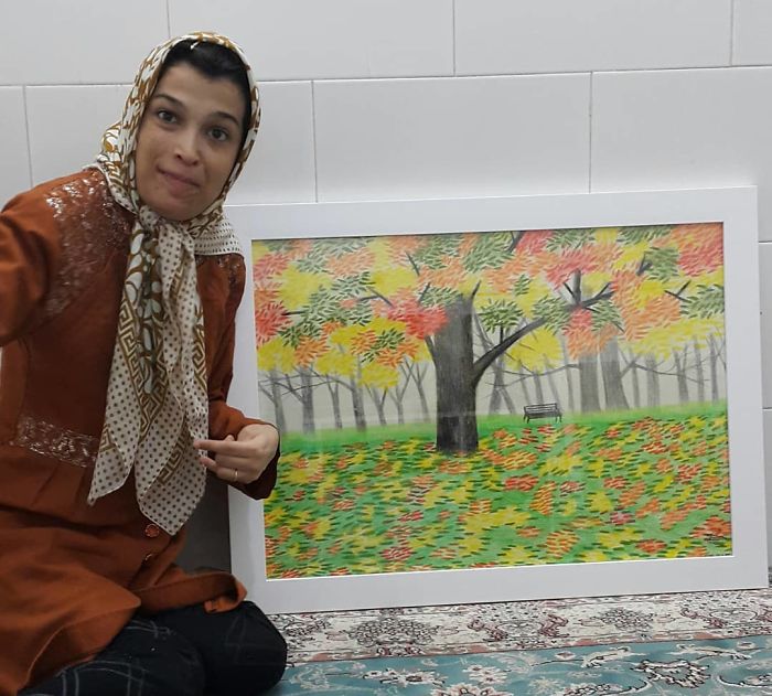 Disabled-Iranian-Artist-Draws-With-Feet-Fatemeh-Hammami-Nasrabadi