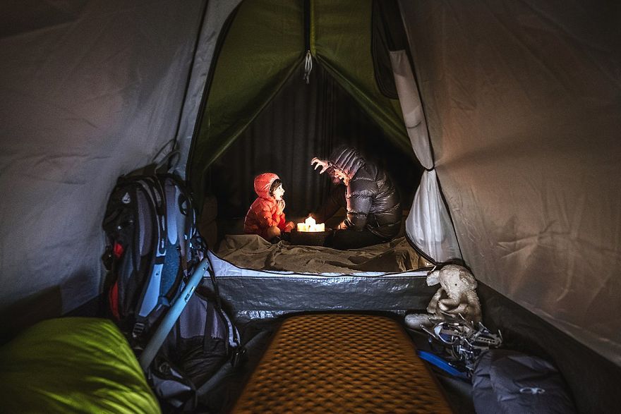 My Daughter And I Take Fun Travel Photos In Lockdown, We Are On Day 36 Of Our Mountain Adventure At Home 