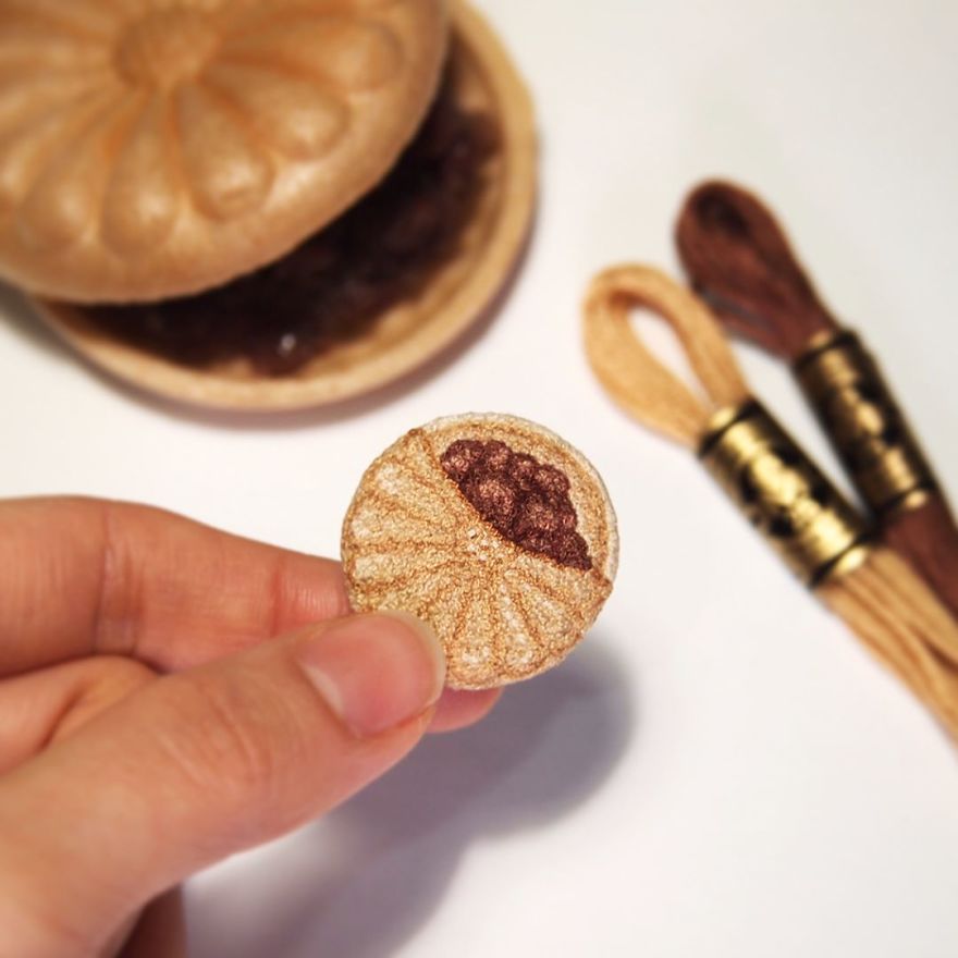Japanese Artist Makes Embroidery So Realistic That It Makes You Want To Eat It