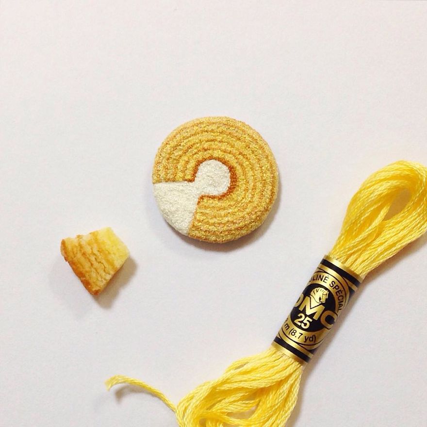 Japanese Artist Makes Embroidery So Realistic That It Makes You Want To Eat It
