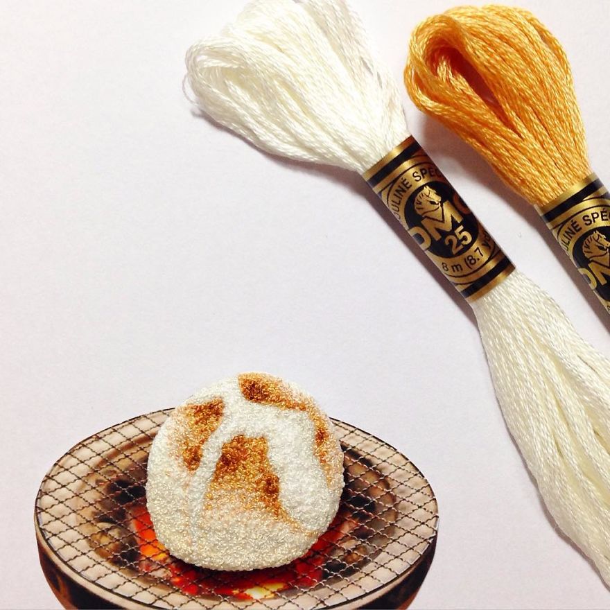 Japanese Artist Makes Embroidery So Realistic That It Makes You Want To Eat It