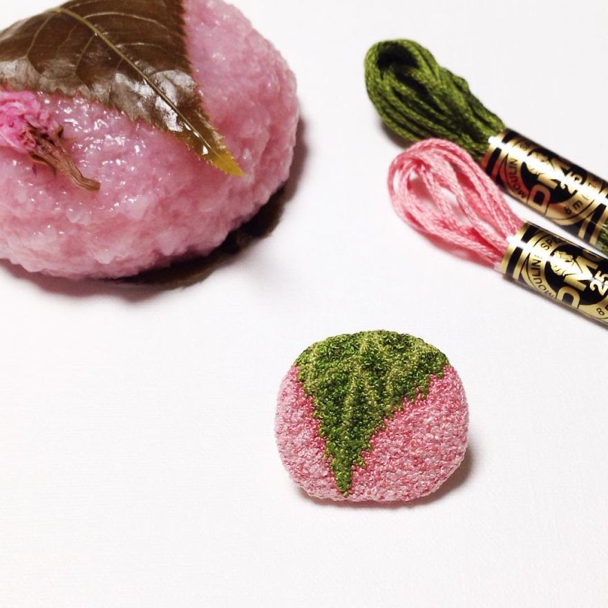 Japanese Artist Makes Embroidery So Realistic That It Makes You Want To Eat It