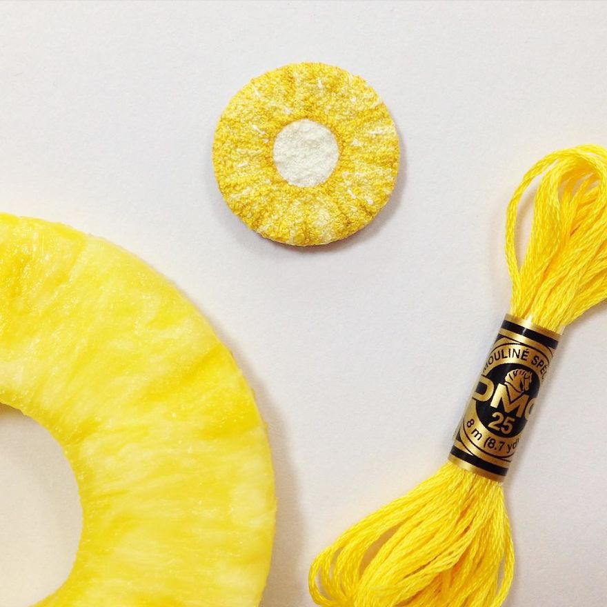 Japanese Artist Makes Embroidery So Realistic That It Makes You Want To Eat It