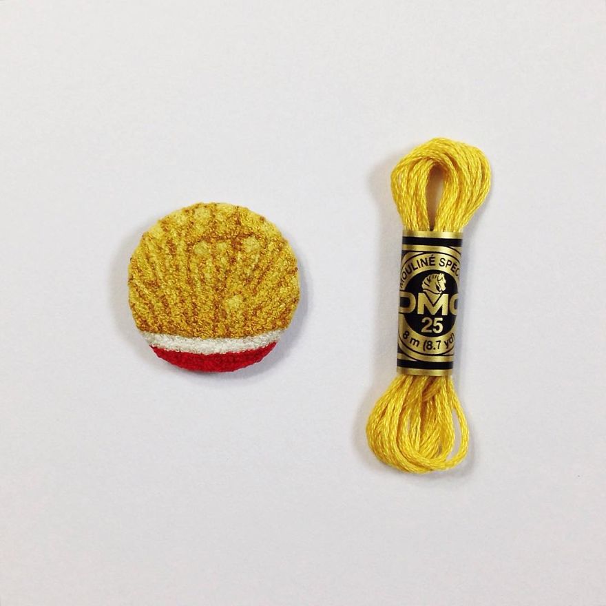Japanese Artist Makes Embroidery So Realistic That It Makes You Want To Eat It