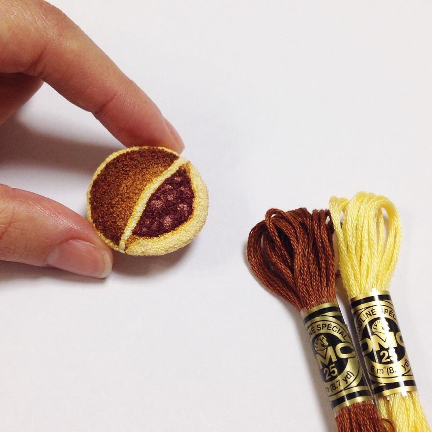 Japanese Artist Makes Embroidery So Realistic That It Makes You Want To Eat It