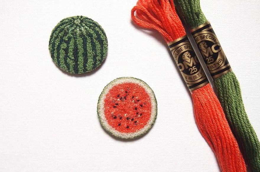Japanese Artist Makes Embroidery So Realistic That It Makes You Want To Eat It