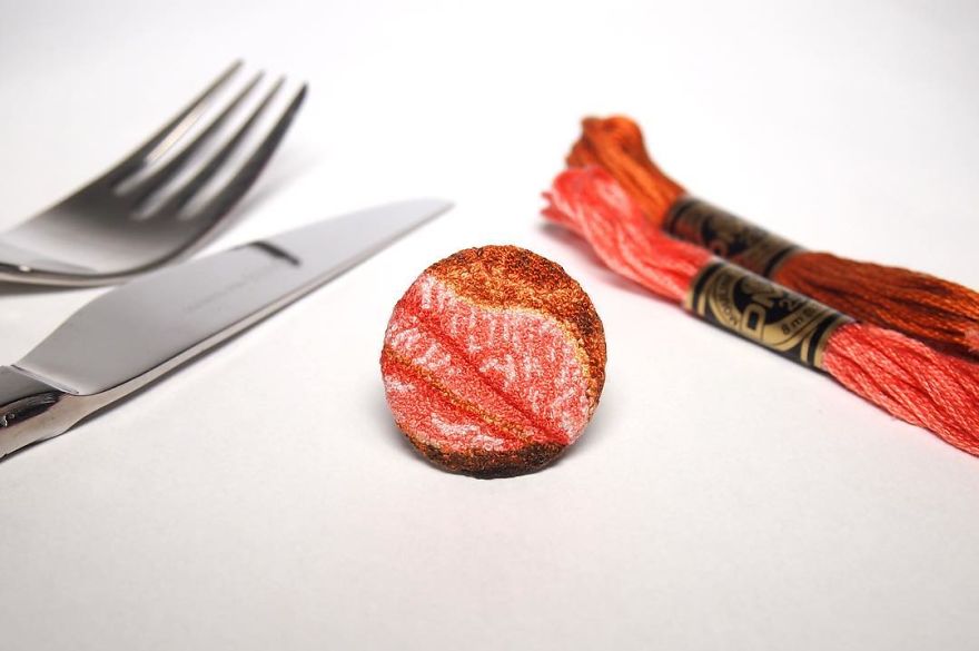 Japanese Artist Makes Embroidery So Realistic That It Makes You Want To Eat It