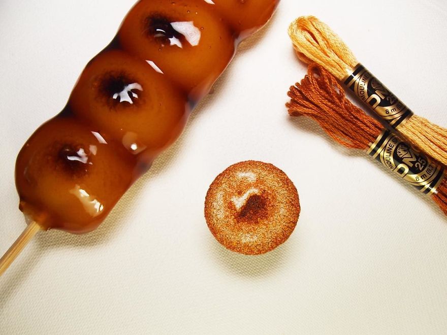 Japanese Artist Makes Embroidery So Realistic That It Makes You Want To Eat It