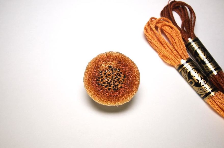 Japanese Artist Makes Embroidery So Realistic That It Makes You Want To Eat It