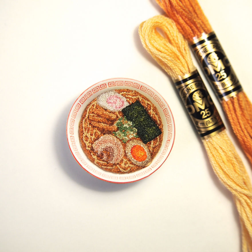 Japanese Artist Makes Embroidery So Realistic That It Makes You Want To Eat It