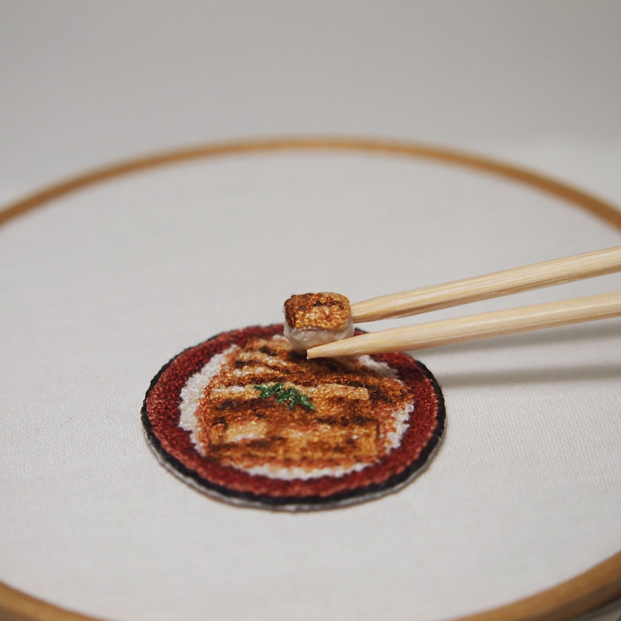 Japanese Artist Makes Embroidery So Realistic That It Makes You Want To Eat It