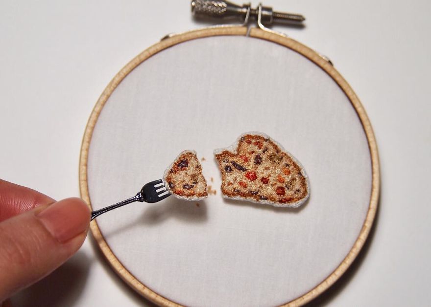 Japanese Artist Makes Embroidery So Realistic That It Makes You Want To Eat It