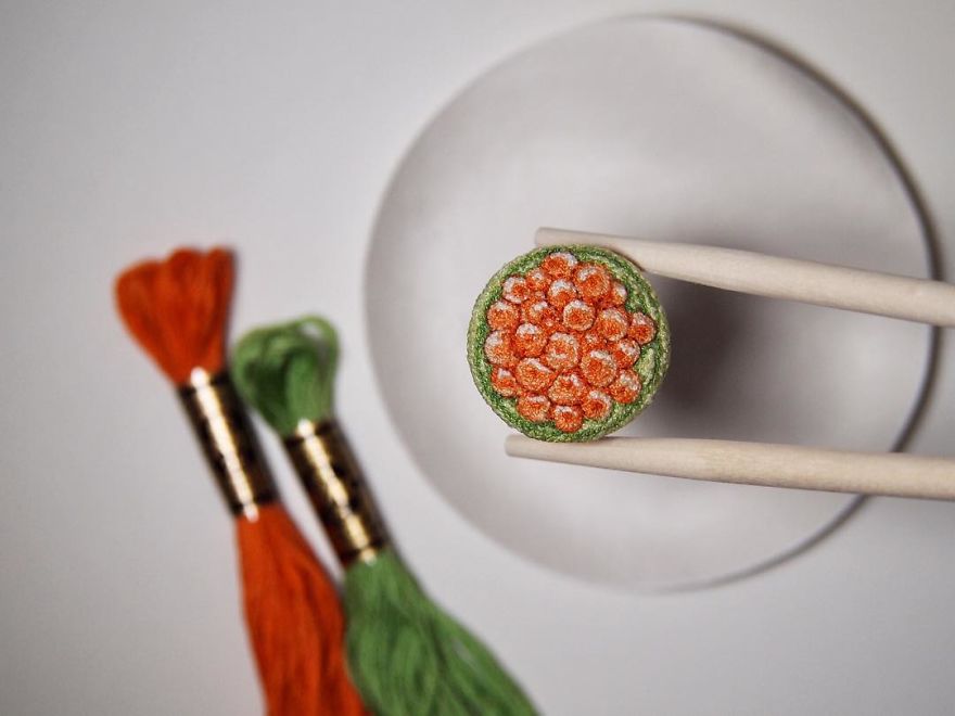Japanese Artist Makes Embroidery So Realistic That It Makes You Want To Eat It