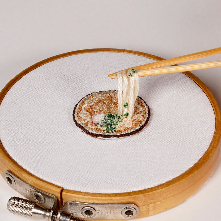Japanese Artist Makes Embroidery So Realistic That It Makes You Want To Eat It