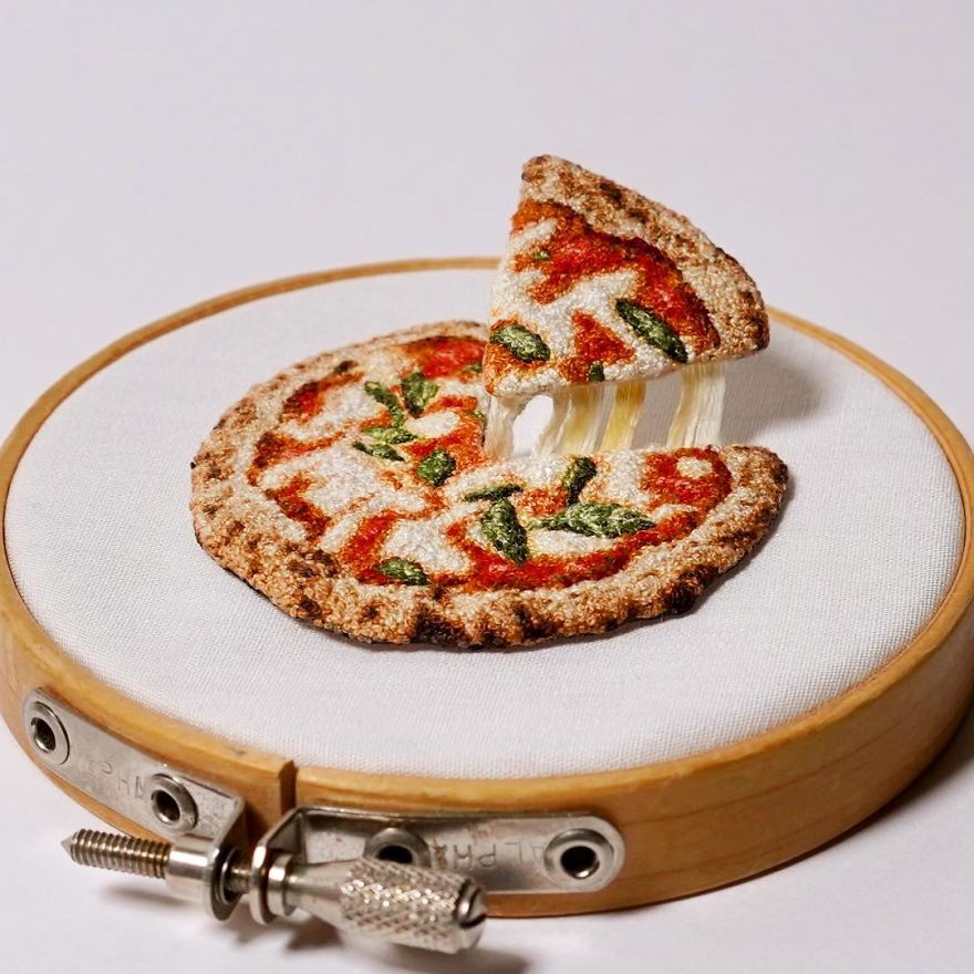 Japanese Artist Makes Embroidery So Realistic That It Makes You Want To Eat It