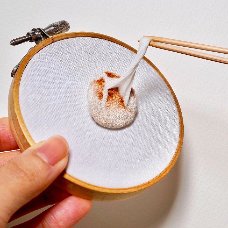 Japanese Artist Makes Embroidery So Realistic That It Makes You Want To Eat It