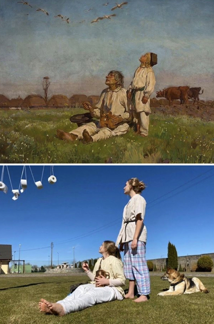 Józef Chełmoński, "Storks", 1900