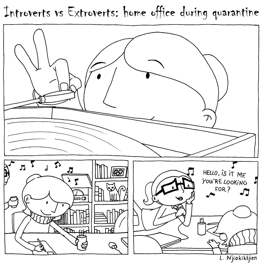 Here Are My 10 New Comics About My Introverted Life With My Extroverted Wife During Lockdown