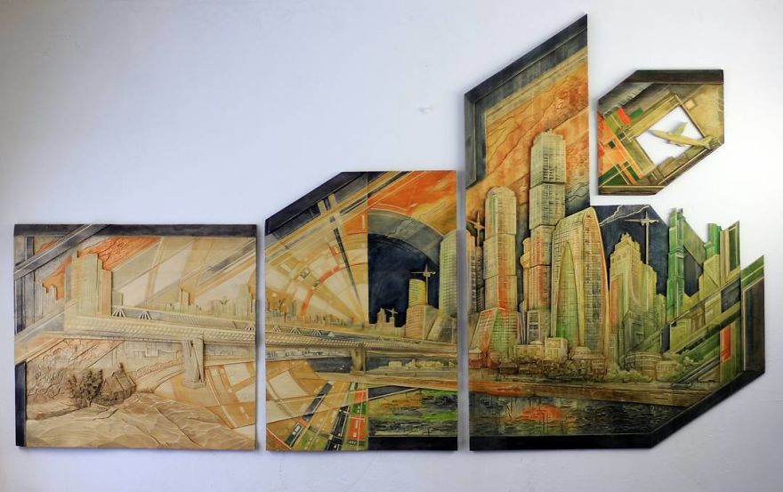 Master From Russia Carves Amazing Paintings From Wood