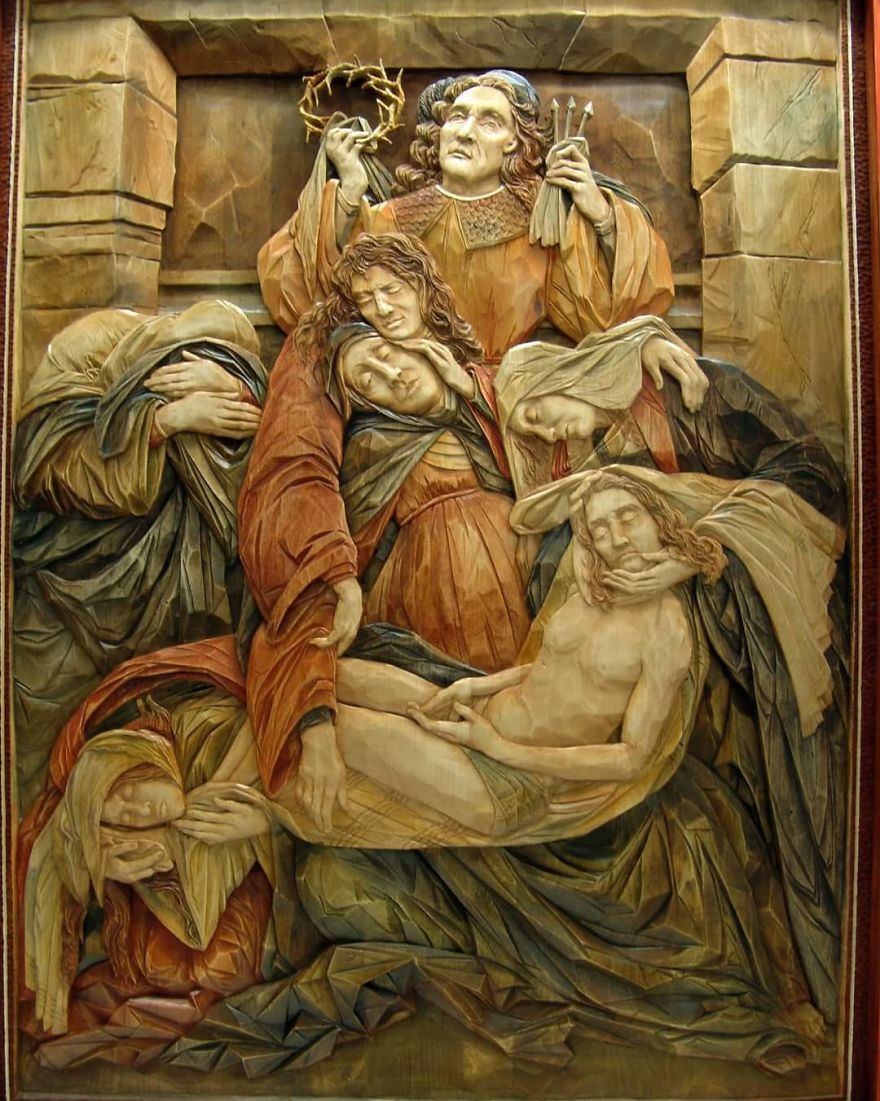 Master From Russia Carves Amazing Paintings From Wood