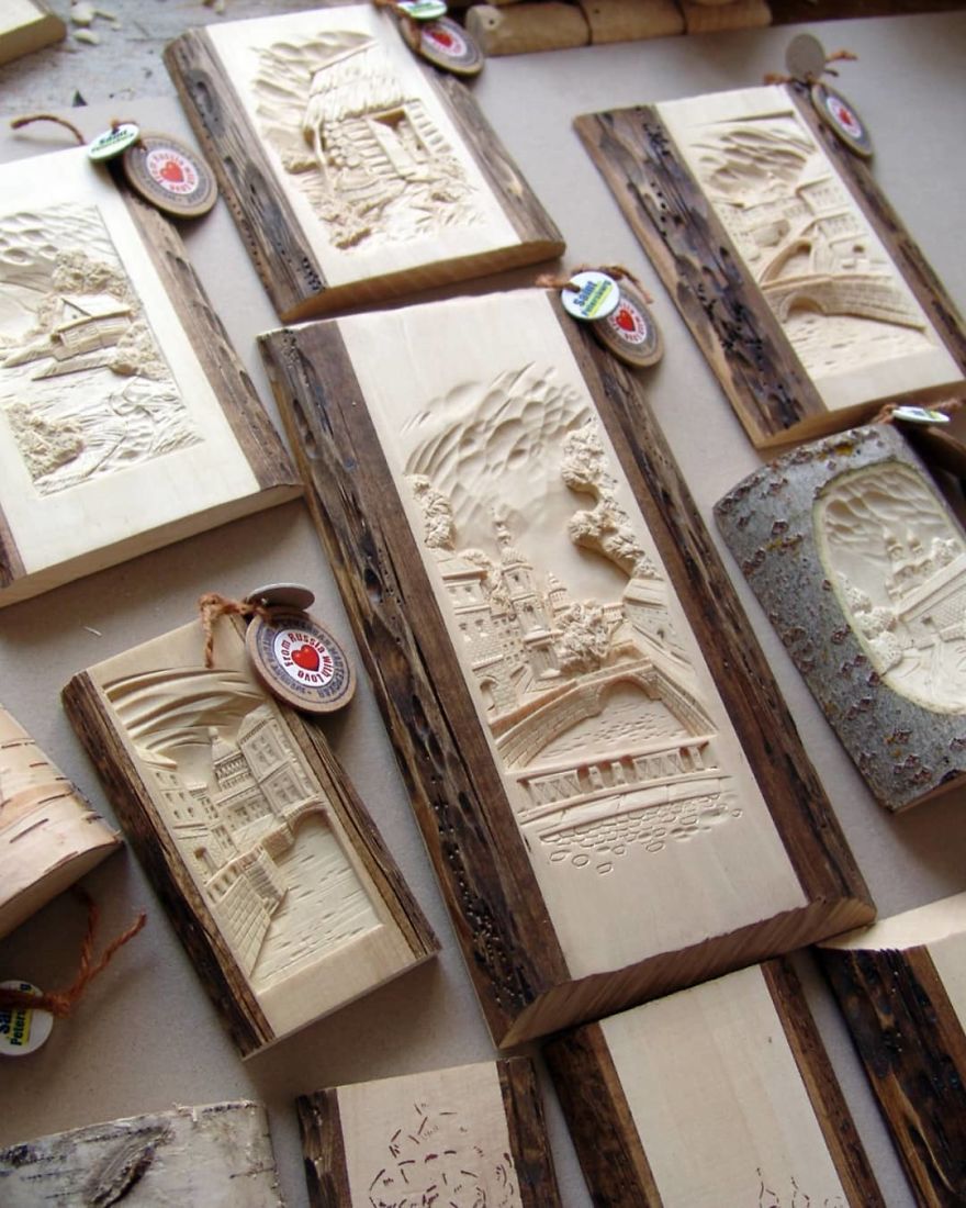 Master From Russia Carves Amazing Paintings From Wood