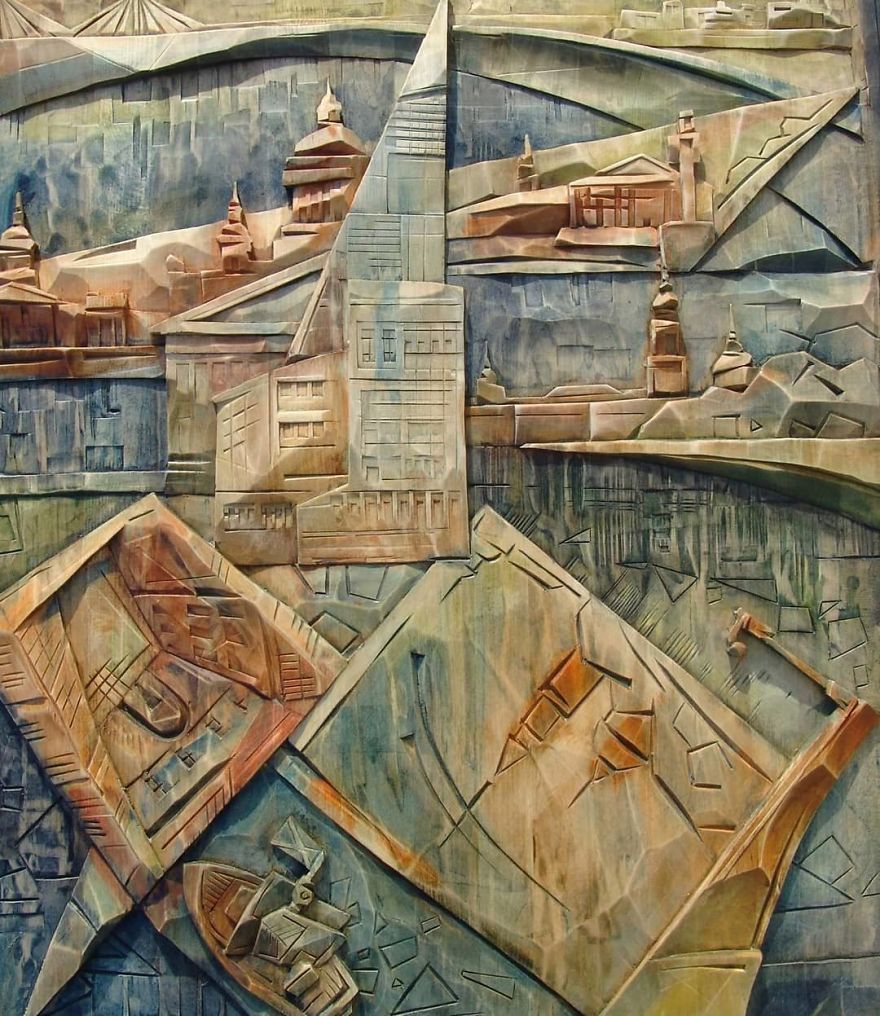 Master From Russia Carves Amazing Paintings From Wood