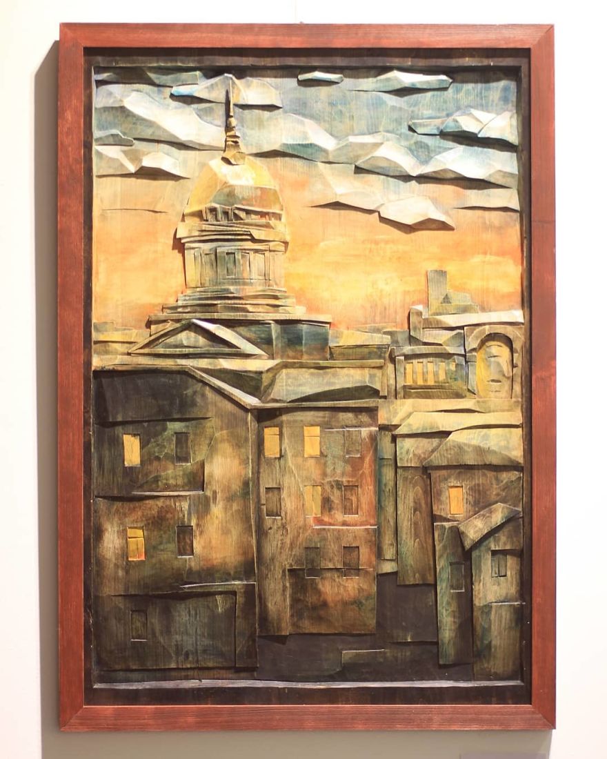 Master From Russia Carves Amazing Paintings From Wood