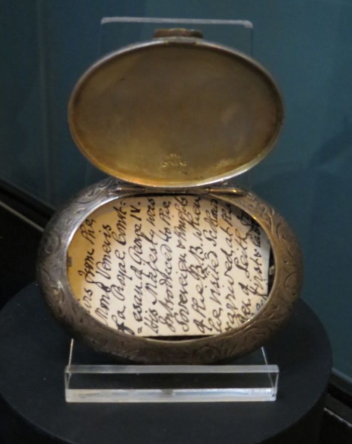 Silver Snuffbox From That Is Said To Contain The Pubic Hair Of One Of George Iv's Mistresses