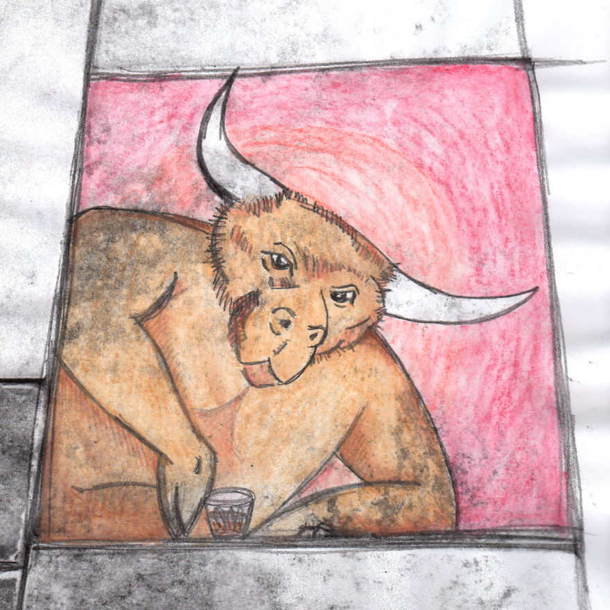 Quirky Drawings Inspired By My Shower Tiles. Quirky Drawings Inspired By My Shower Tiles.