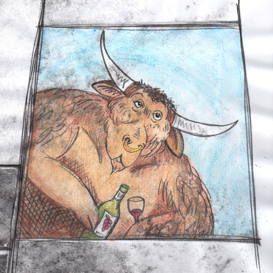 Quirky Drawings Inspired By My Shower Tiles. Quirky Drawings Inspired By My Shower Tiles.