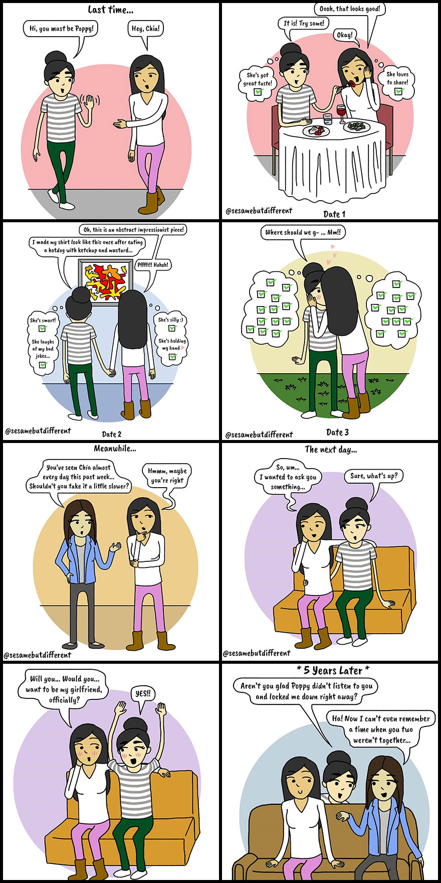 10 Cute And Heartwarming Lesbian Comics I Made About My Relationship With My Girlfriend