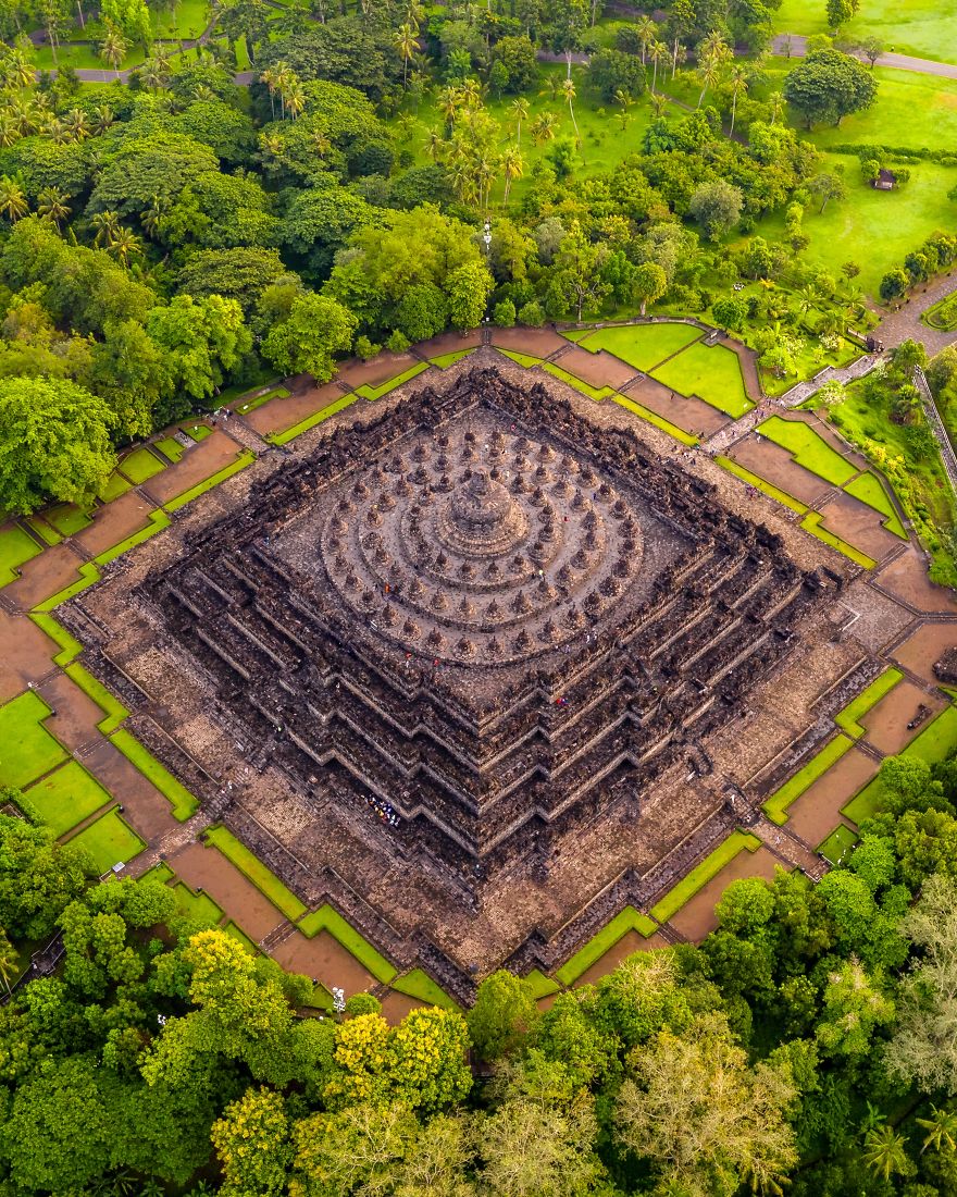 Surrounded By 72 Buddha Statues - The Great Candi Borobudur