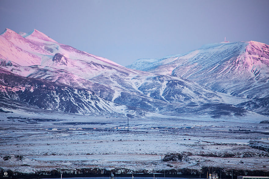 Texture Of The Mt. Esja In The Winter Sun - Reykjavik, View From The Hallgrímskirkja​​​​​​​