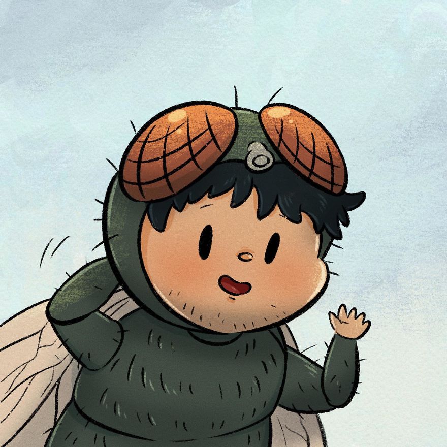 Thai Artist Illustrates A Thought-Provoking Story About A Butterfly And A Fly Thai Artist Illustrates A Thought-Provoking Story About A Butterfly And A Fly